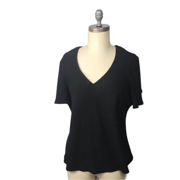 R&M Richards black V neck blouse - Picture 1 of 5